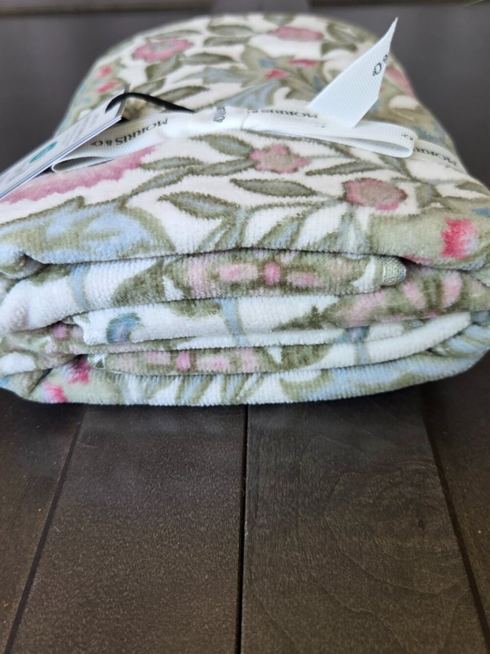 2 Morris & Co. William Morris Wilhelmina Velour HAND Towels Pink/Green NWT - Picture 6 of 6